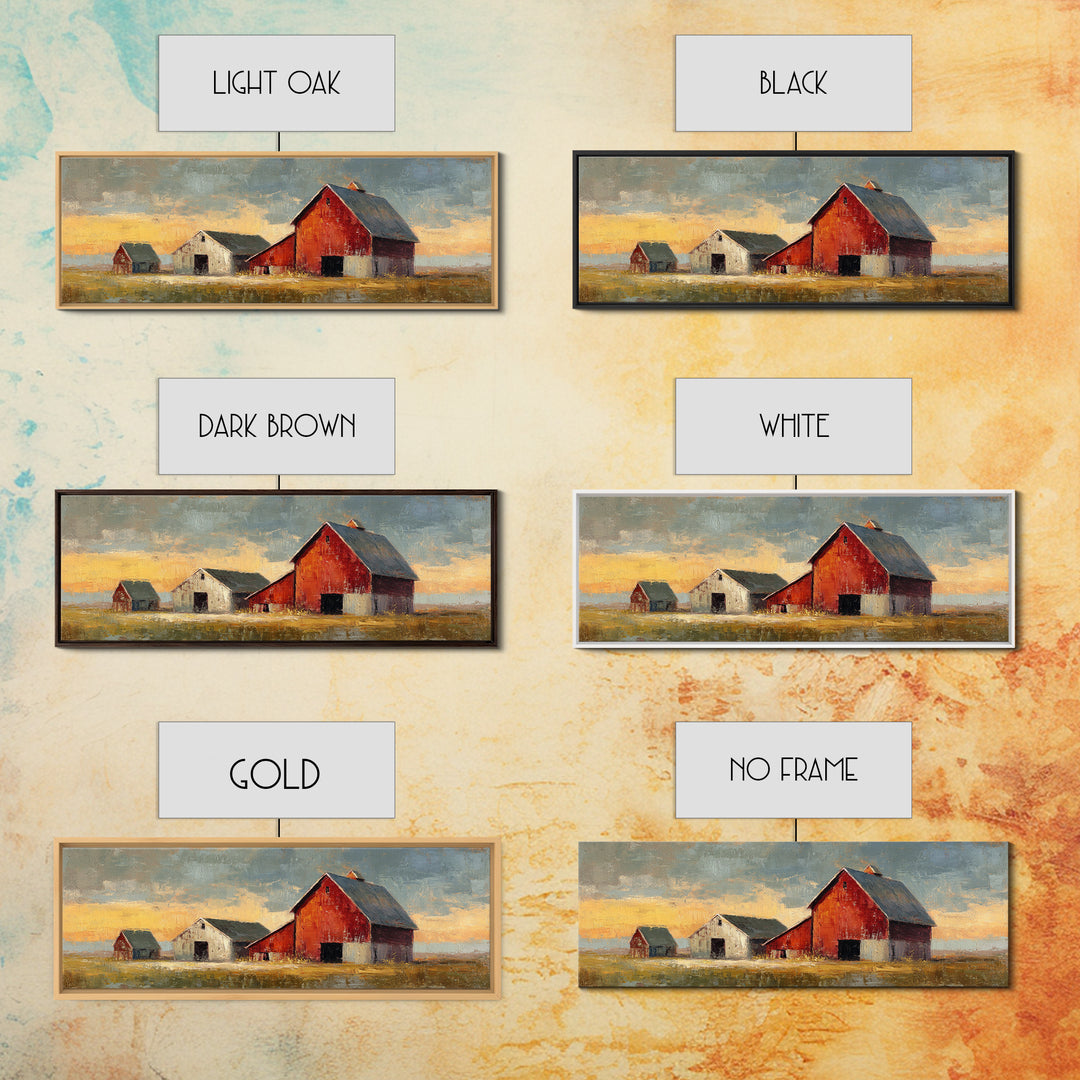 Rustic Barn Silhouette Canvas Print, Country Art, Room Decor, Farmhouse Decor, Fine Art, Country, Oil Painting, COU-3x1-91