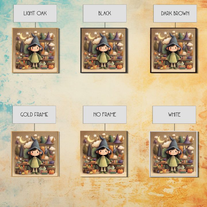 The Enchanted Costume Closet, Pastel Halloween Art, Square Wall Art, Canvas Print, Cute Halloween Wall Art
