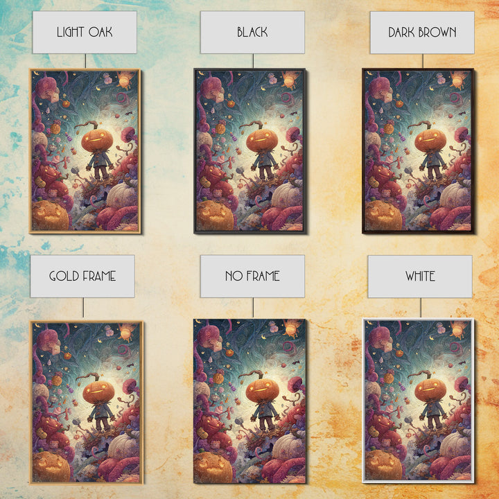 The Harvest Of The Eldritch Field, Plush Halloween Art, Vertical Wall Art, Canvas Print, Cute Halloween Wall Art