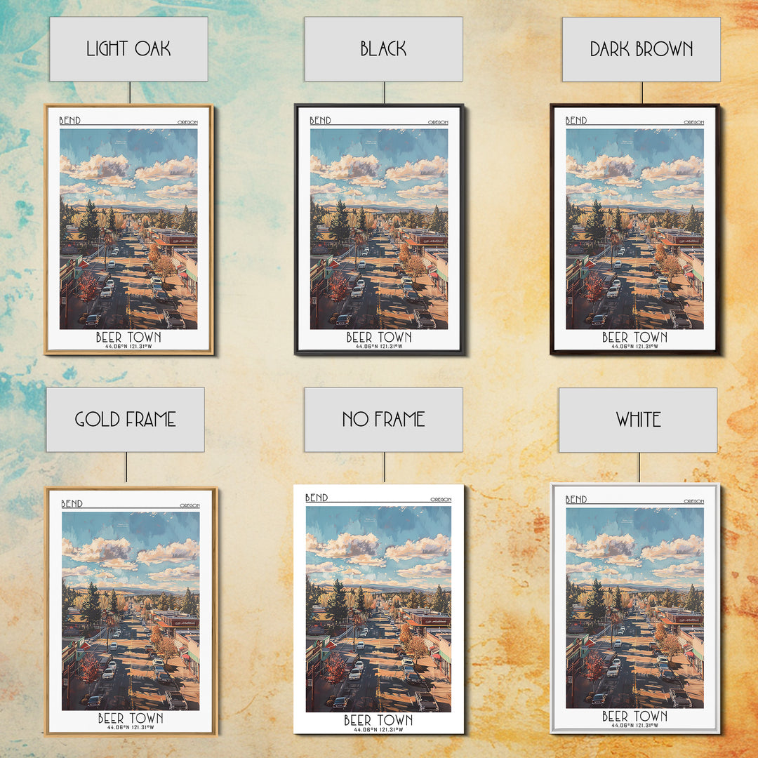 Bend Travel Poster, Canvas Print, Retro Wall Art, Travel Print, Fine Art Print, Vintage Travel, Travel Art Print, Vintage Travel Art