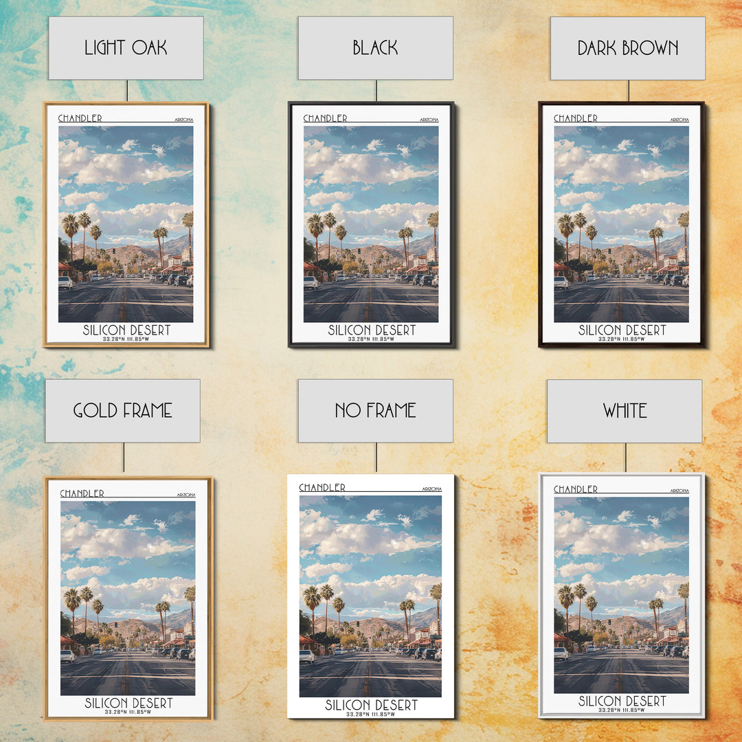 Chandler Travel Poster, Canvas Print, Travel Wall Art, City Wall Art, Vintage Travel, Mid Century Wall Art, Landscape Art, Art Print