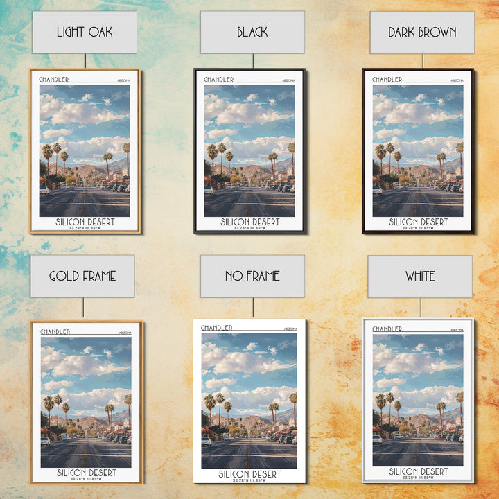 Chandler Travel Poster, Canvas Print, Travel Wall Art, City Wall Art, Vintage Travel, Mid Century Wall Art, Landscape Art, Art Print
