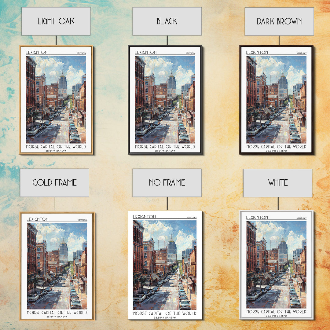 Lexington Travel Poster, Framed Canvas Print, Travel Art Print, Modern Wall Decor, Retro Travel Print, Home Decor, Travel Wall Decor
