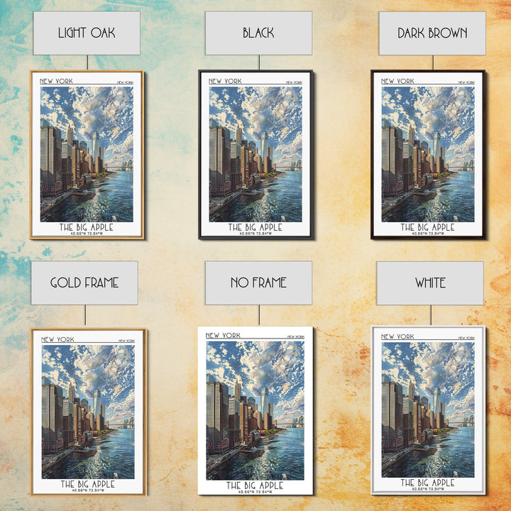 New York Travel Poster, Framed Canvas Print, Vintage Travel Print, City Wall Art, City Art Print, Retro Wall Art, City Travel Poster