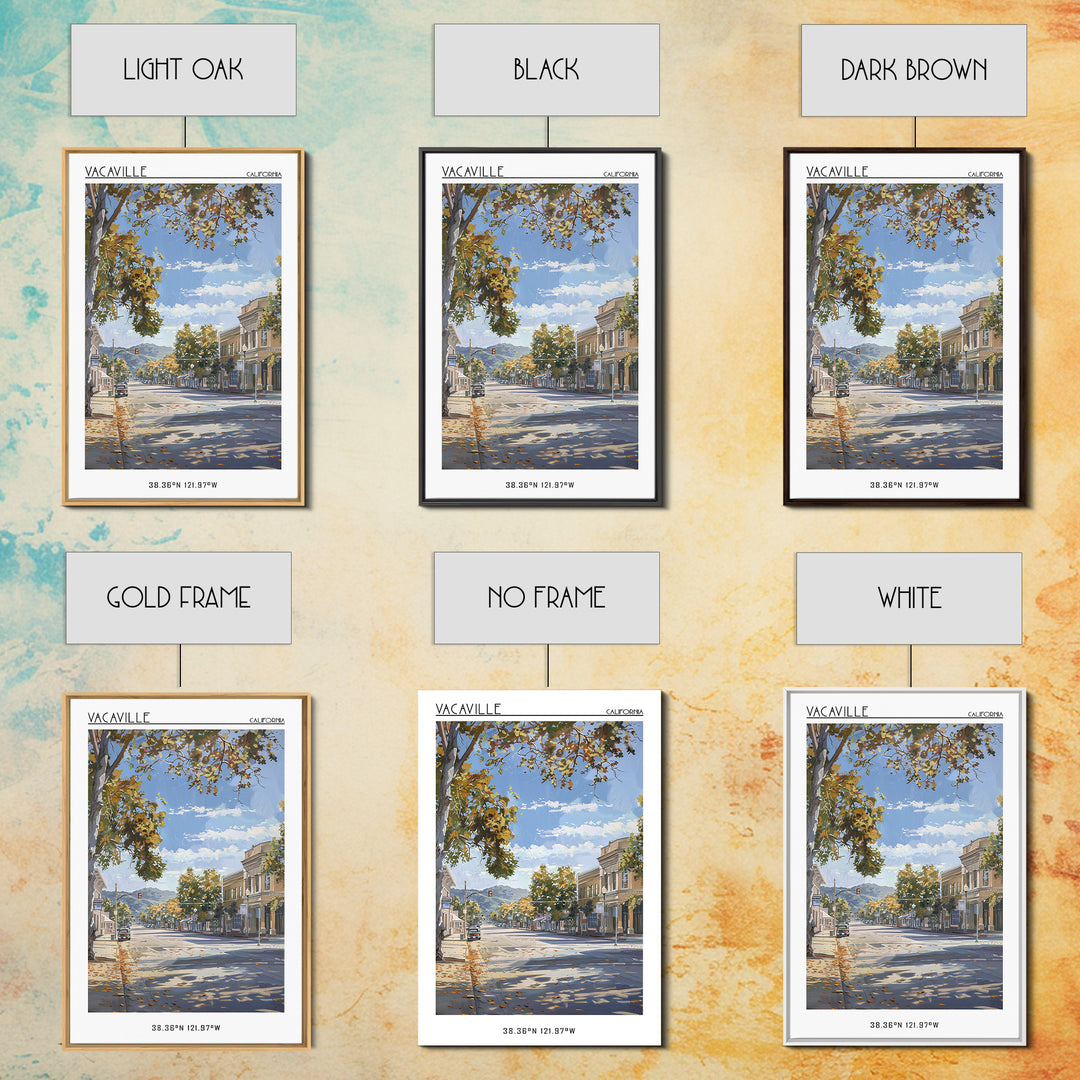 Vacaville Travel Poster, Canvas Print, Travel Wall Art, City Wall Art, Living Room Wall Art, Wall Art, Home Decor, City Illustration
