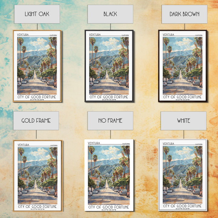 Ventura Travel Poster, Canvas Print, City Travel Poster, Travel Wall Art, Travel Art Print, Home Decor, Travel Prints, Landscape Art