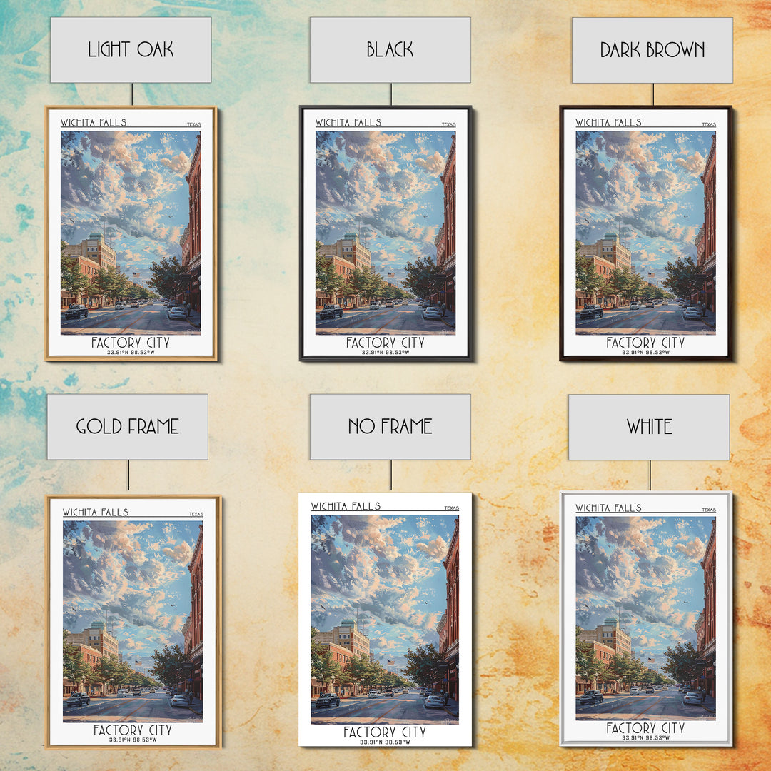 Wichita Falls Travel Poster, Canvas Print, Retro Wall Art, Travel Print, Travel Wall Art, Vintage Posters, Poster Art, Landscape Art