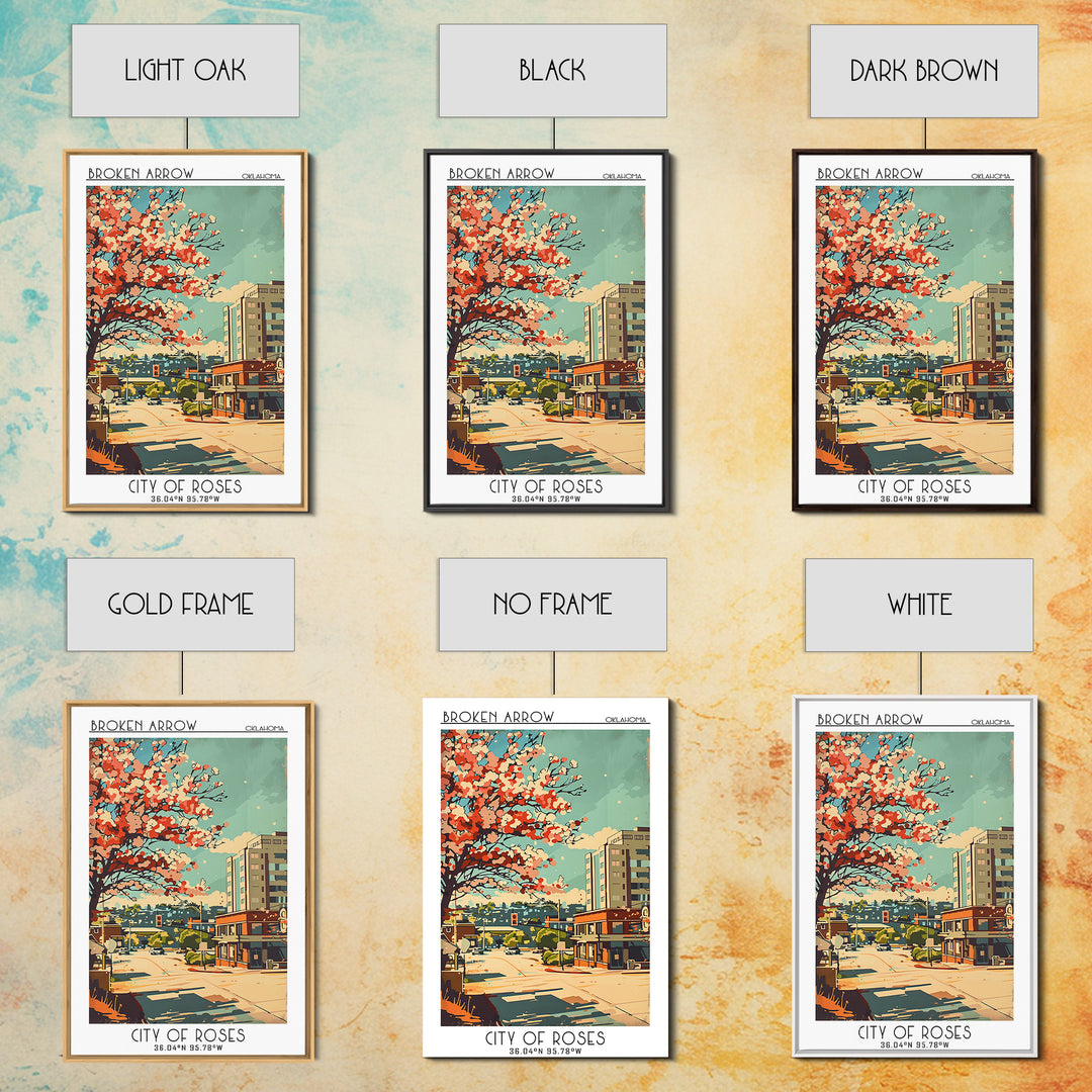 Broken Arrow Travel Poster, Canvas Print, Poster Print, Travel Wall Art, Retro Travel Print, Travel Wall Decor, Mid Century Wall Art