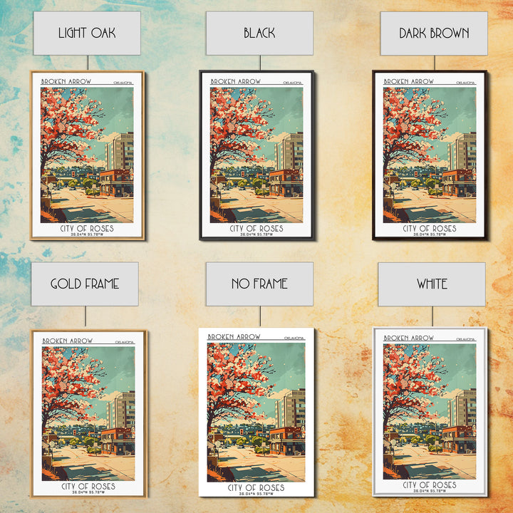 Broken Arrow Travel Poster, Canvas Print, Poster Print, Travel Wall Art, Retro Travel Print, Travel Wall Decor, Mid Century Wall Art