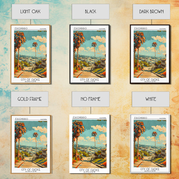 Escondido Travel Poster, Canvas Print, Poster Print, Travel Wall Art, Vintage Posters, Travel Posters, Fine Art Print, Landscape Art