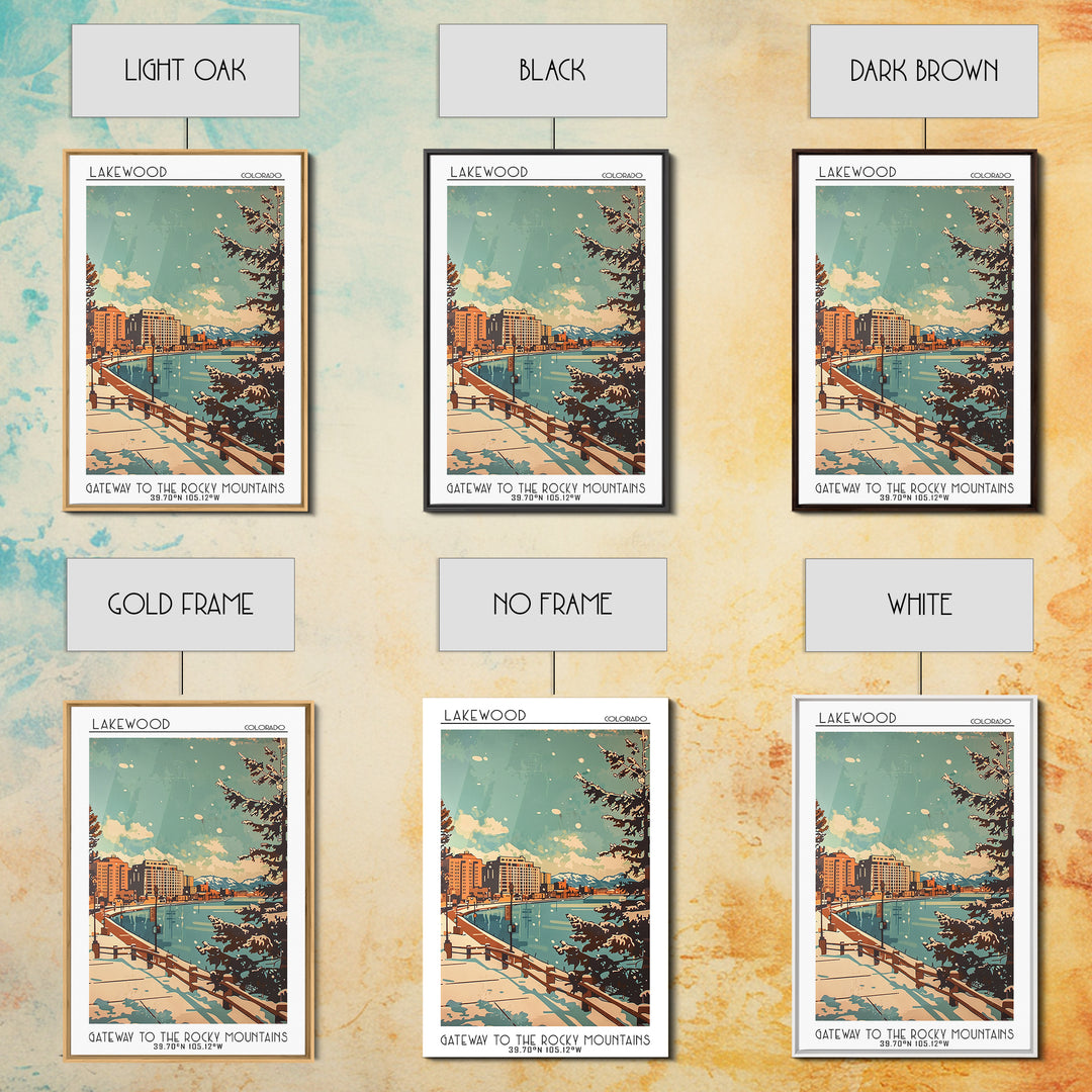 Lakewood Travel Poster, Canvas Print, City Travel Poster, Travel Wall Art, Home Office Decor, Living Room Wall Art, Travel Art Print