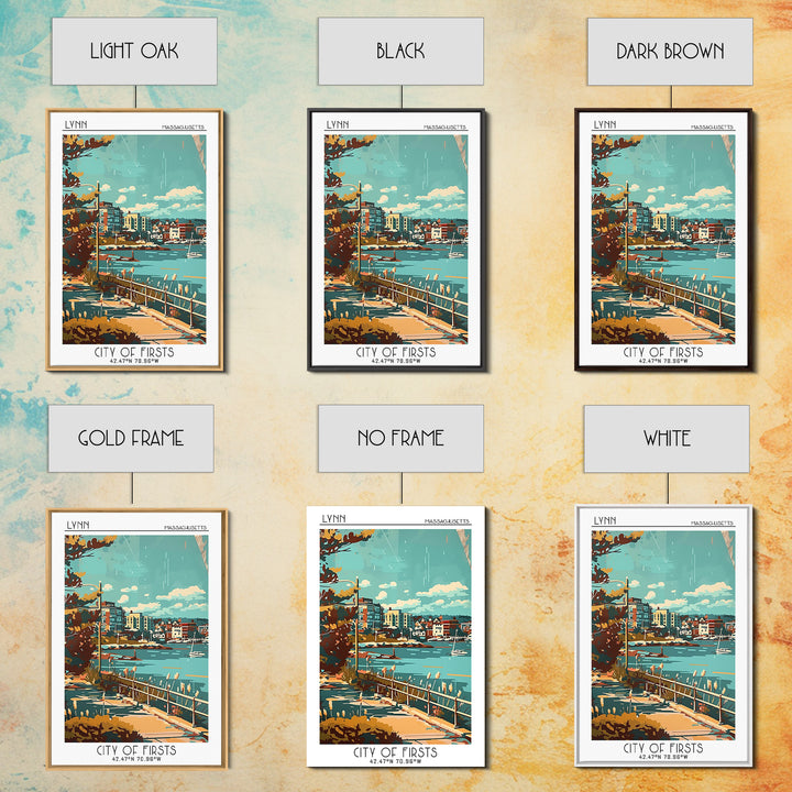 Lynn Travel Poster, Canvas Print, Retro Wall Art, Travel Print, Gallery Wall Set, Fine Art Print, Vintage Travel Art, Vintage Poster