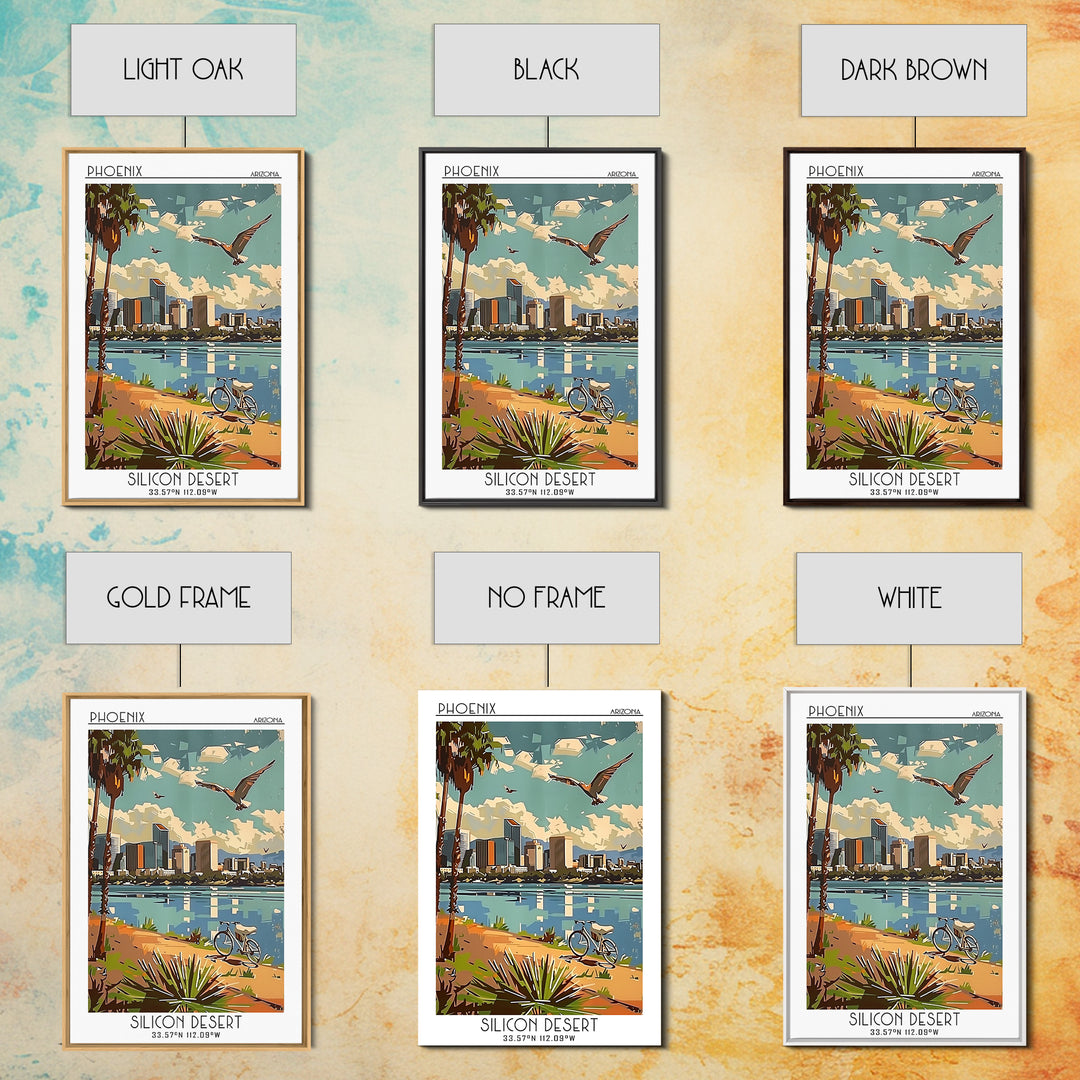 Phoenix Arizona Travel Poster, Canvas Print, City Travel Poster, Travel Wall Decor, Poster Art, Poster Print, Wall Art, Travel Print