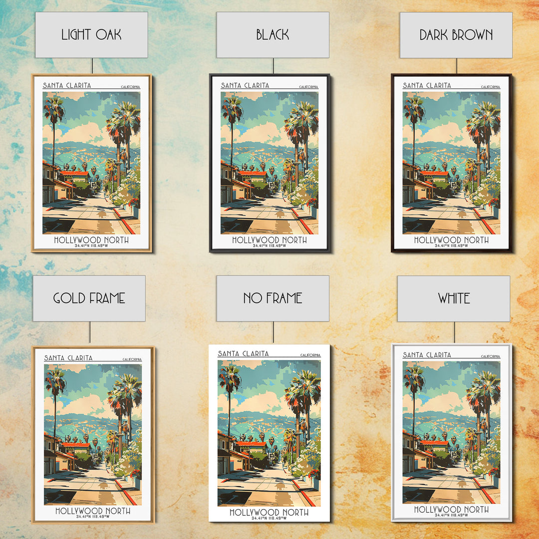 Santa Clarita Travel Poster, Canvas Print, Retro Travel Poster, City Wall Art, Retro Wall Art, Mid Century Wall Art, Wanderlust Gift
