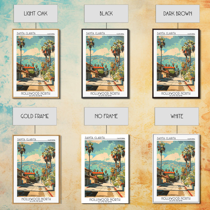 Santa Clarita Travel Poster, Canvas Print, Retro Travel Poster, City Wall Art, Retro Wall Art, Mid Century Wall Art, Wanderlust Gift
