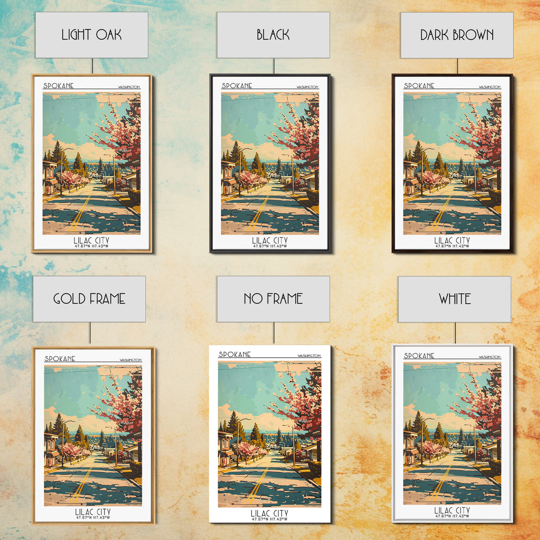 Spokane Travel Poster, Canvas Print, City Travel Poster, Travel Wall Decor, Travel Prints, Home Office Decor, Wall Art, Travel Decor