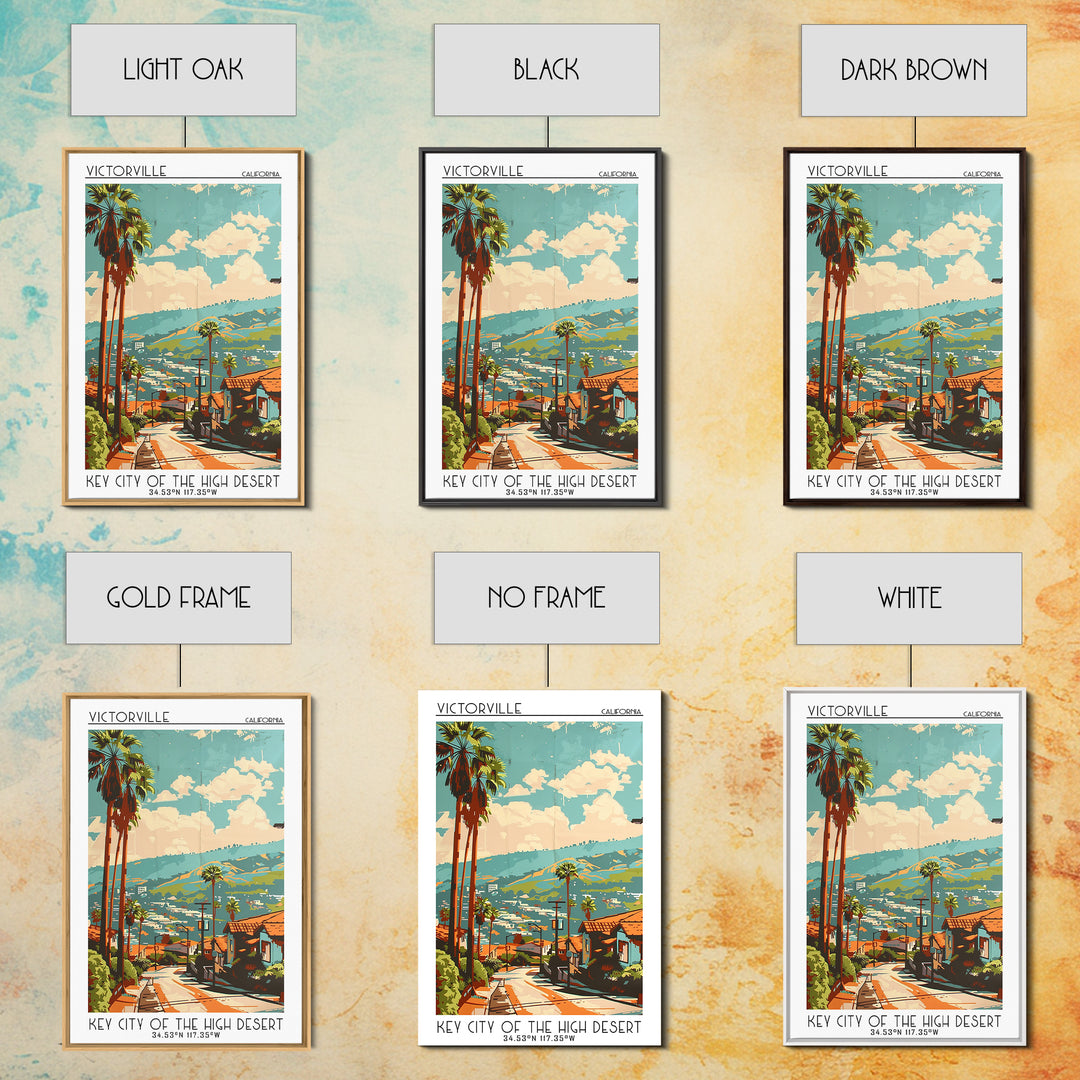 Victorville Travel Poster, Canvas Print, Travel Prints, Landscape Art, Travel Posters, Travel Wall Decor, Poster Art, Fine Art Print