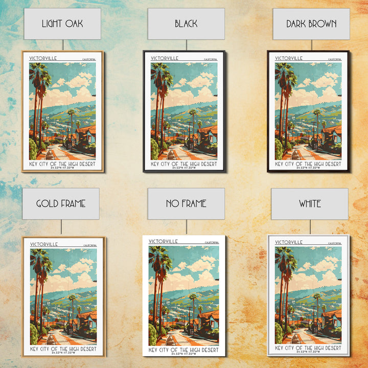 Victorville Travel Poster, Canvas Print, Travel Prints, Landscape Art, Travel Posters, Travel Wall Decor, Poster Art, Fine Art Print