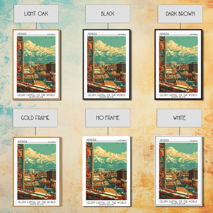 Arvada Travel Poster, Framed Canvas Print, Vintage Travel Print, City Wall Art, Travel Posters, Retro Travel Poster, Wanderlust Gift