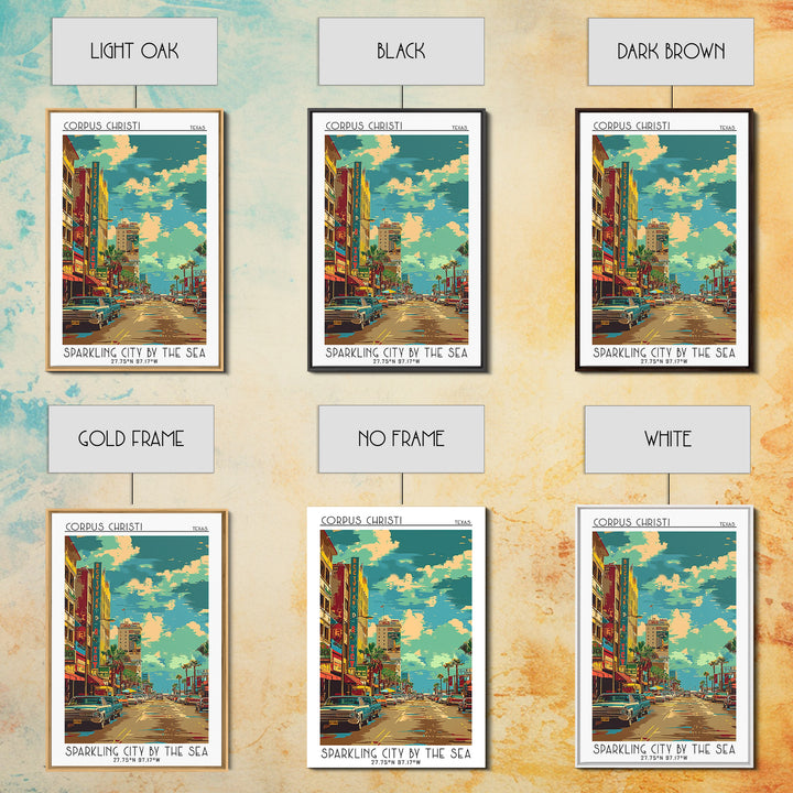 Corpus Christi Travel Poster, Canvas Print, City Art Print, Travel Wall Art, Home Office Decor, Minimalist Poster, City Illustration