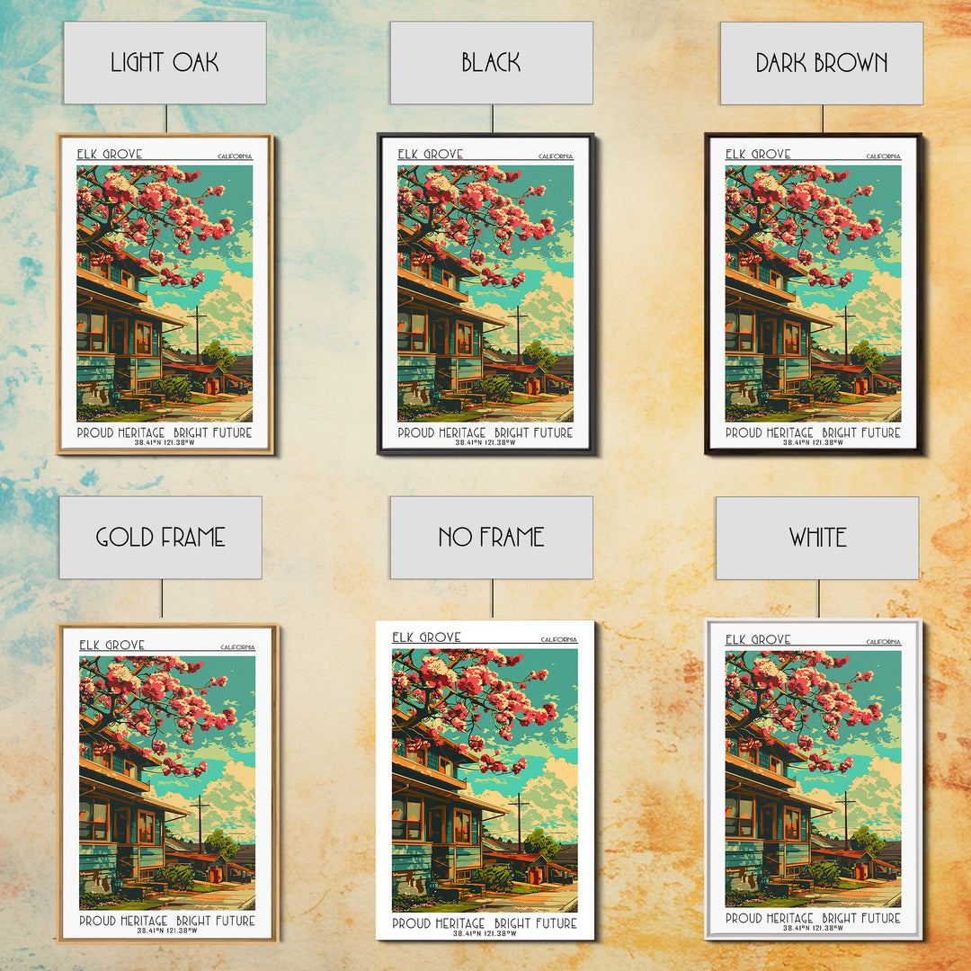 Elk Grove Travel Poster, Canvas Print, City Art Print, Travel Wall Art, Home Office Decor, Wall Art, Travel Prints, Travel Art Print