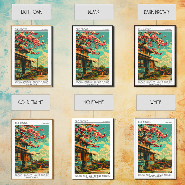 Elk Grove Travel Poster, Canvas Print, City Art Print, Travel Wall Art, Home Office Decor, Wall Art, Travel Prints, Travel Art Print