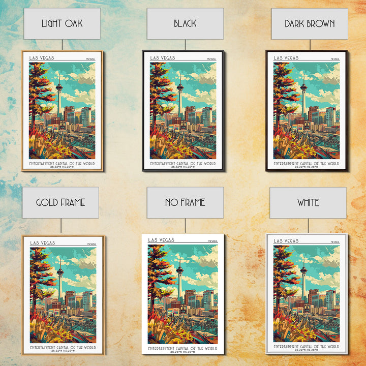 Las Vegas Travel Poster, Canvas Print, City Travel Poster, Travel Wall Art, Travel Prints, Mid Century Wall Art, Vintage City Poster