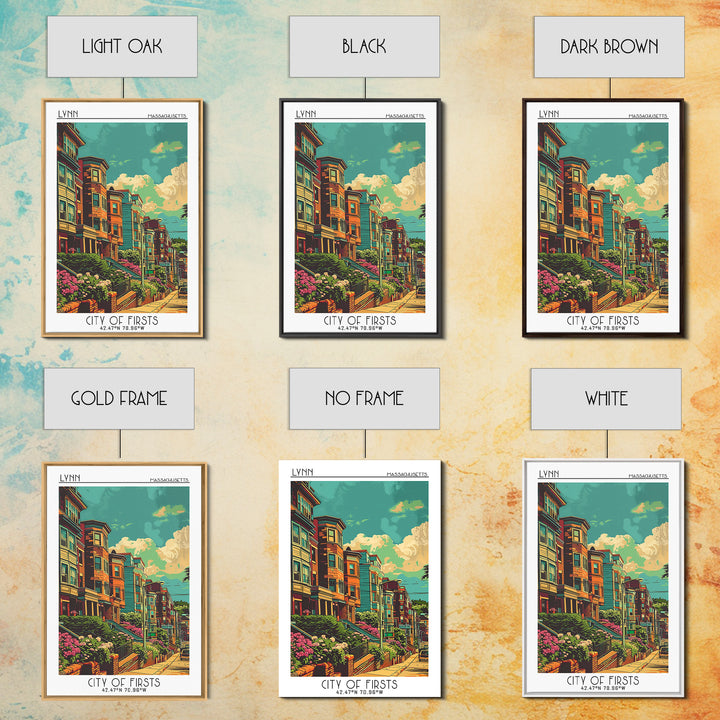Lynn Travel Poster, Canvas Print, Retro Travel Poster, City Wall Art, Travel Print, Colorful Wall Art, Landscape Art, Travel Posters