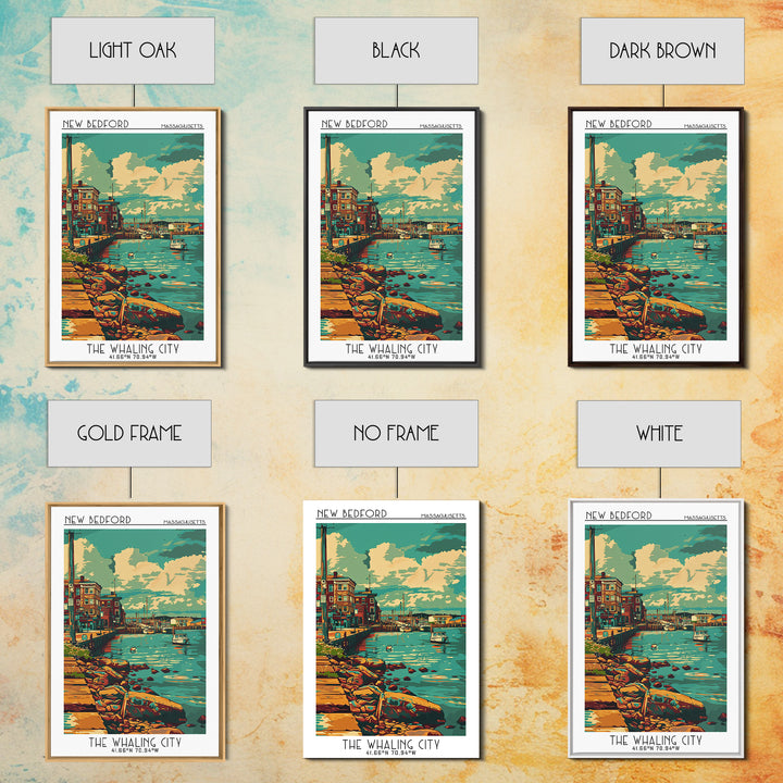 New Bedford Travel Poster, Framed Canvas Print, City Travel Poster, Travel Wall Art, Vintage Posters, Travel Posters, Vintage Poster
