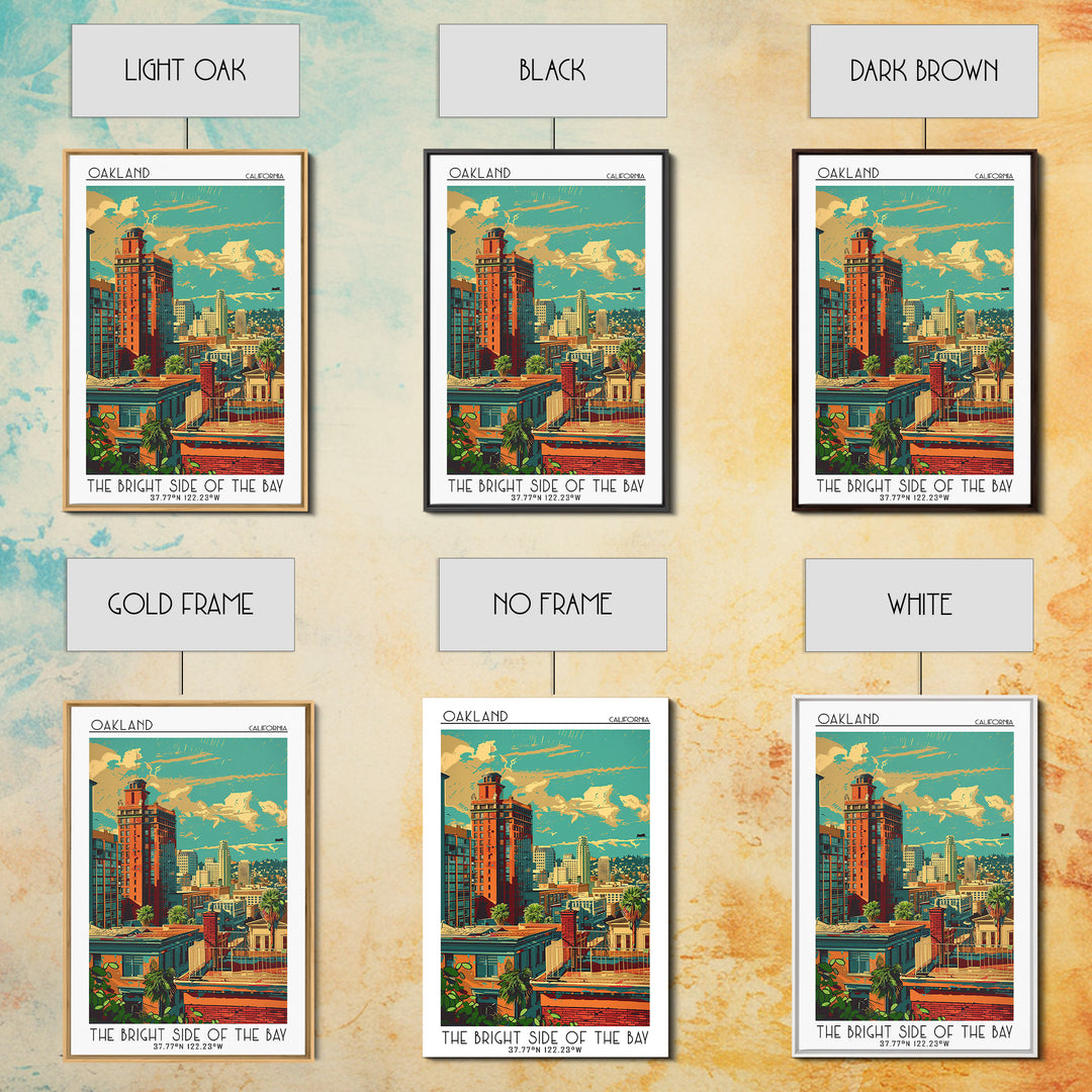 Oakland Travel Poster, Canvas Print, City Travel Poster, Travel Wall Art, Vintage Travel Art, Minimalist Poster, Retro Travel Poster