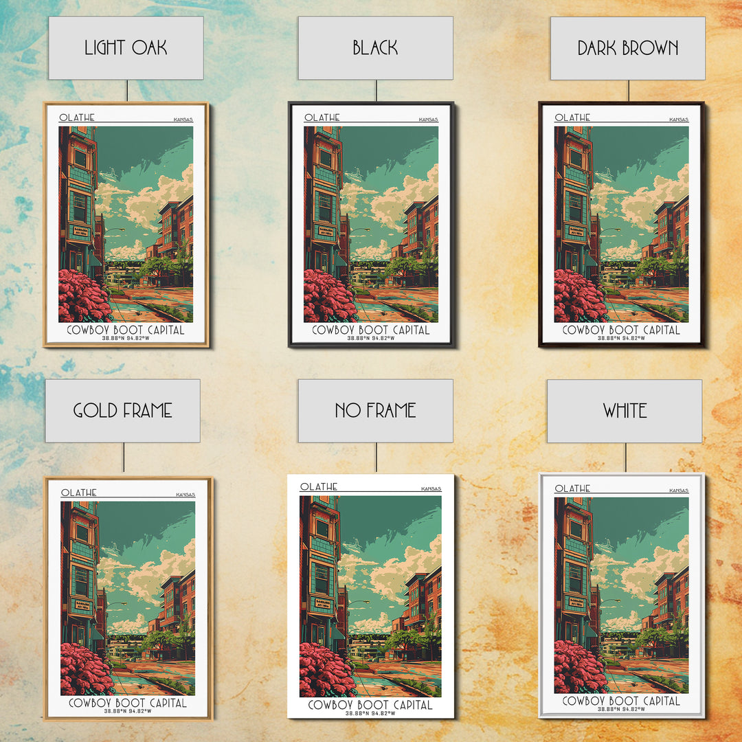Olathe Travel Poster, Canvas Print, City Travel Poster, Travel Wall Art, Modern Wall Decor, Retro Travel Print, Living Room Wall Art