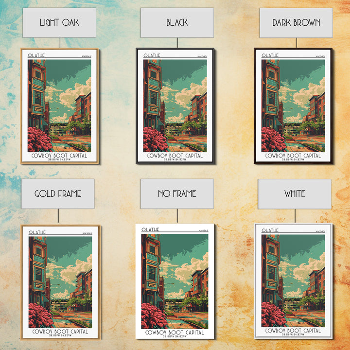 Olathe Travel Poster, Canvas Print, City Travel Poster, Travel Wall Art, Modern Wall Decor, Retro Travel Print, Living Room Wall Art