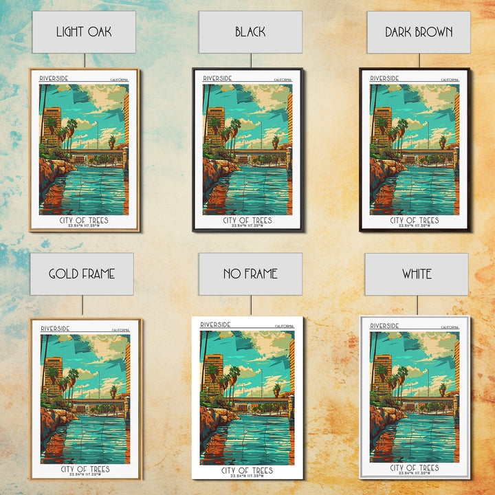 Riverside Travel Poster, Framed Canvas Print, Travel Prints, Landscape Art, Vintage Travel Art, City Travel Poster, Gallery Wall Set