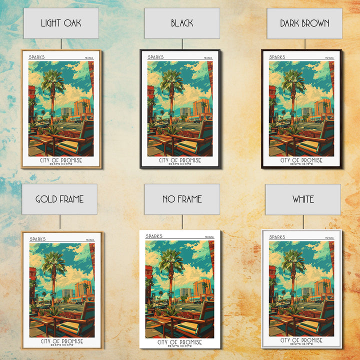 Sparks Travel Poster, Framed Canvas Print, City Travel Poster, Travel Wall Art, Travel Print, City Art Print, Wall Art, Poster Print