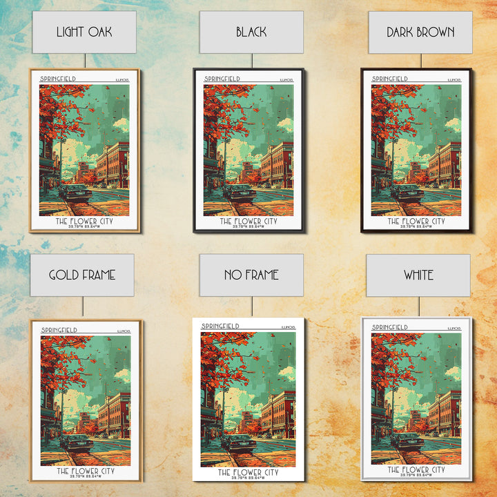 Springfield Travel Poster, Canvas Print, City Travel Poster, Vintage City Poster, Wanderlust Gift, Vintage Travel Art, Travel Prints