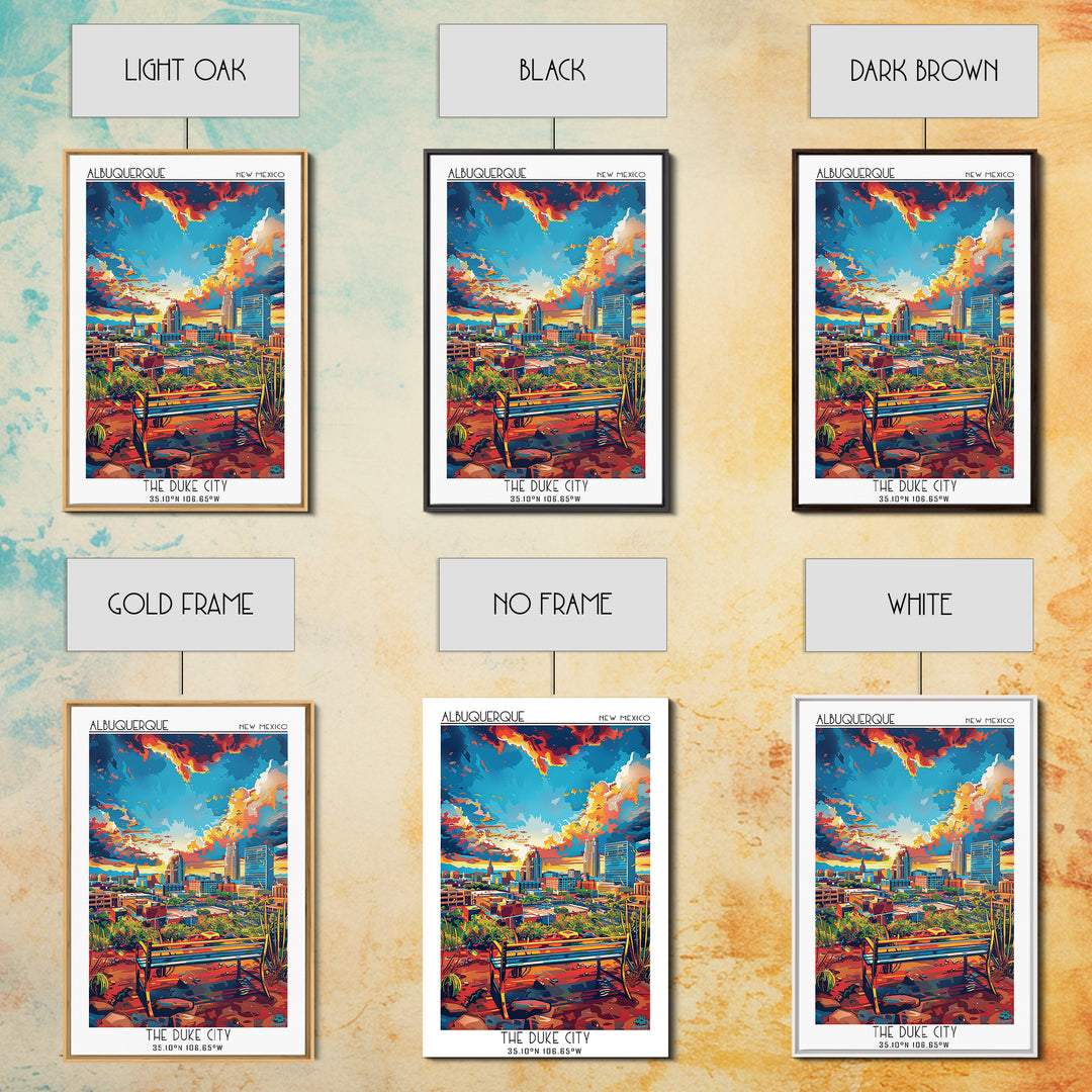 Albuquerque Travel Poster, Canvas Print, Travel Prints, Landscape Art, Travel Decor, Travel Art Print, Travel Wall Art, Travel Print