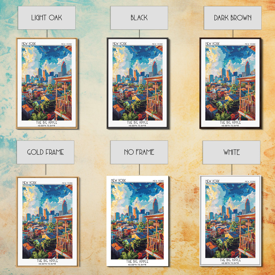 New Orleans Travel Poster, Framed Canvas Print, Poster Print, Travel Wall Art, Wanderlust Gift, Home Office Decor, City Illustration