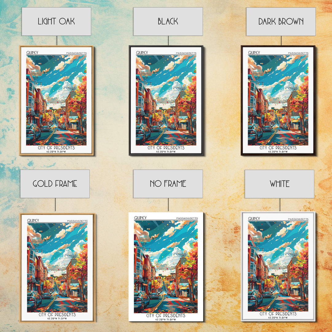 Quincy Travel Poster, Canvas Print, Travel Wall Art, City Wall Art, Vintage Travel, City Art Print, Vintage Travel Art, Travel Print