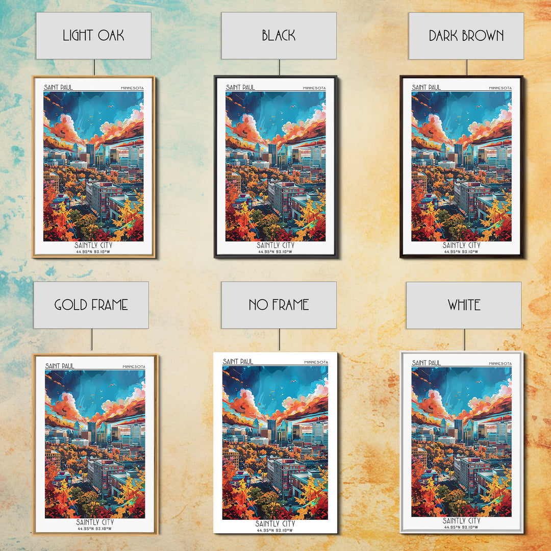Saint Paul Travel Poster, Canvas Print, Retro Travel Poster, City Wall Art, City Travel Poster, Vintage Poster, Living Room Wall Art