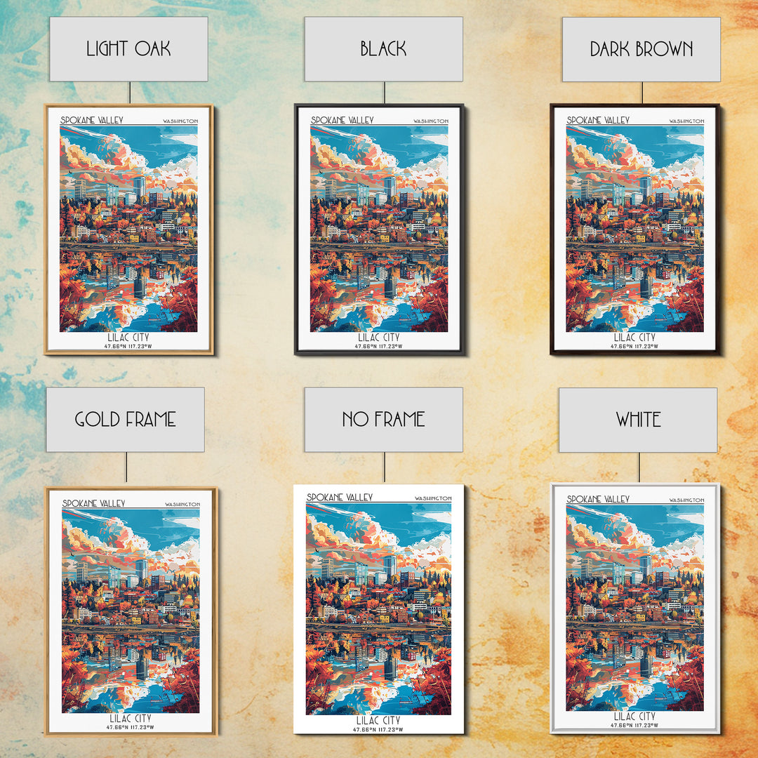 Spokane Travel Poster, Canvas Print, City Art Print, Travel Wall Art, Fine Art Print, Minimalist Poster, Poster Print, City Wall Art