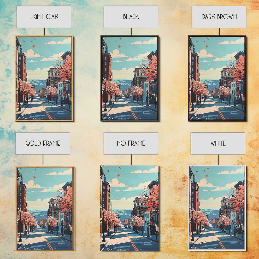 Allentown Travel Poster, Canvas Print, City Travel Poster, Vintage City Poster, Retro Travel Print, Vintage Travel, Gallery Wall Set