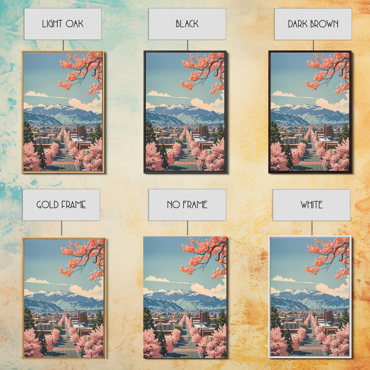 Boulder Travel Poster, Framed Canvas Print, Retro Wall Art, Travel Print, Modern Wall Decor, Travel Wall Decor, Living Room Wall Art
