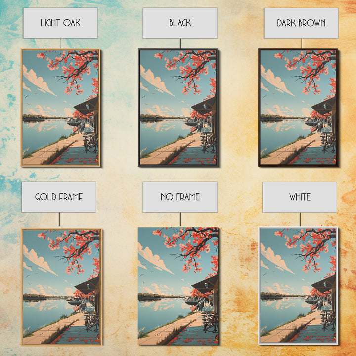 Conroe Travel Poster, Framed Canvas Print, Poster Print, Travel Wall Art, Retro Travel Poster, Living Room Wall Art, Wanderlust Gift