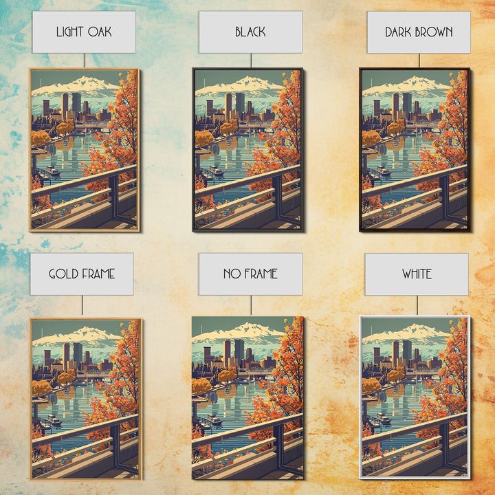 Denver Travel Poster, Framed Canvas Print, Vintage Travel Print, City Wall Art, Gallery Wall Set, Travel Wall Art, Minimalist Poster