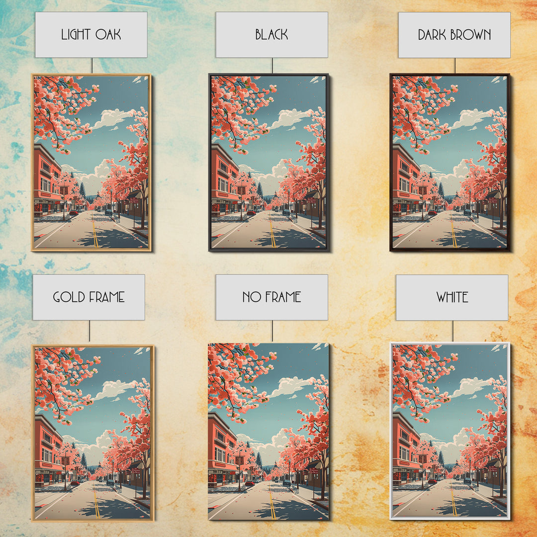 Fairfield Travel Poster, Framed Canvas Print, City Art Print, Travel Wall Art, Living Room Wall Art, Wanderlust Gift, Travel Posters