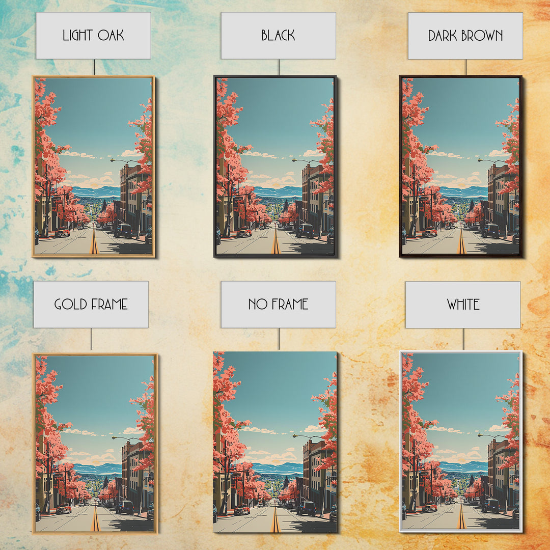 Fort Collins Travel Poster, Canvas Print, City Travel Poster, Travel Wall Art, Fine Art Print, Travel Wall Decor, Retro Travel Print