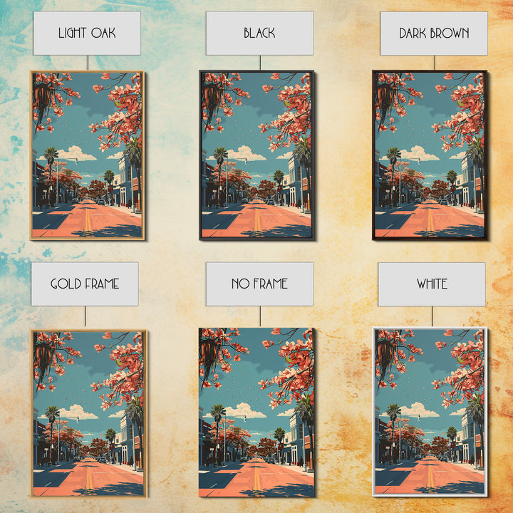 McAllen Travel Poster, Framed Canvas Print, City Art Print, Travel Wall Art, Landscape Art, Mid Century Wall Art, Retro Travel Print