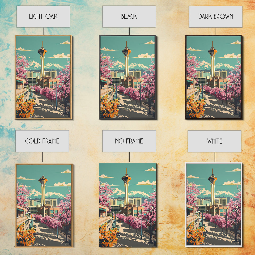 North Las Vegas Travel Poster, Canvas Print, City Art Print, Travel Wall Art, Colorful Wall Art, Retro Travel Poster, Travel Posters