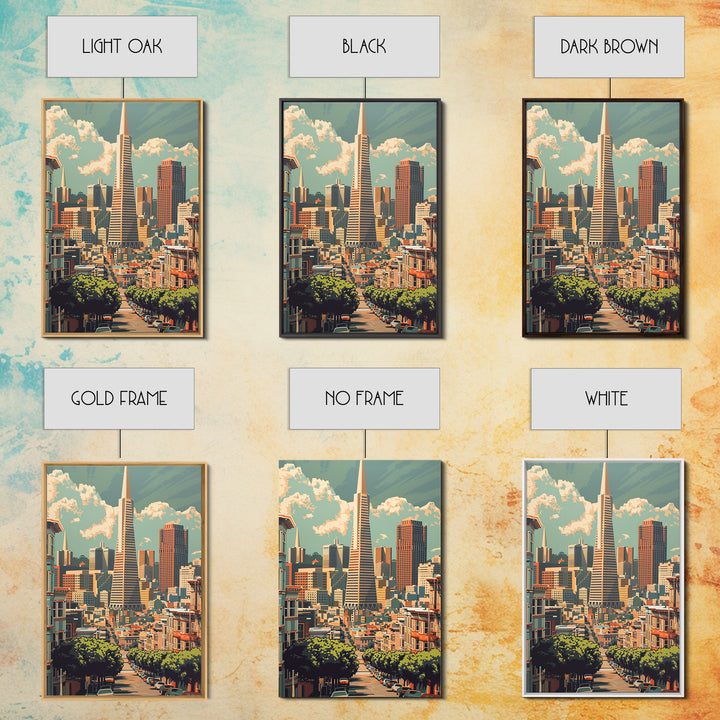 San Francisco Travel Poster, Canvas Print, City Travel Poster, Vintage City Poster, Gallery Wall Set, Vintage Travel, Vintage Poster