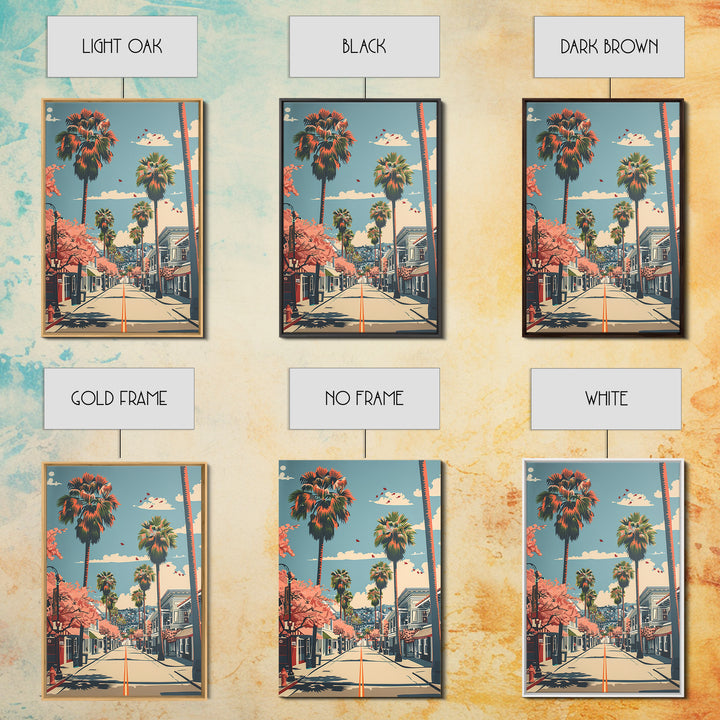 Santa Maria Travel Poster, Canvas Print, City Art Print, Travel Wall Art, Living Room Wall Art, Fine Art Print, Mid Century Wall Art